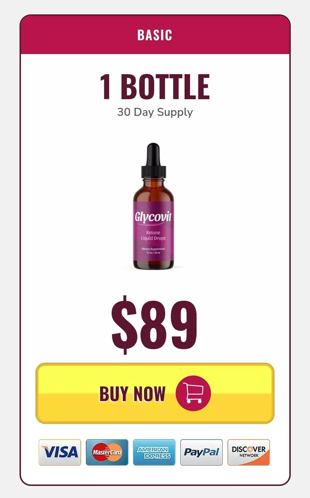 Glycovit™ 1 bottle pricing